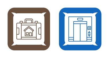 Briefcase and Elevator Icon vector