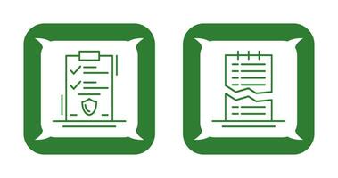 Approved and Corrupted List Icon vector