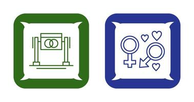 Wedding and Genders Icon vector