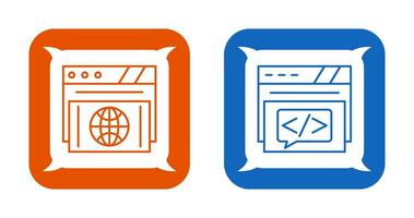 Browser and Message Icon vector