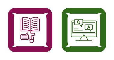 Online Learning and Faq Icon vector