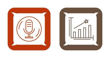 Microphone and Line Bars Icon vector