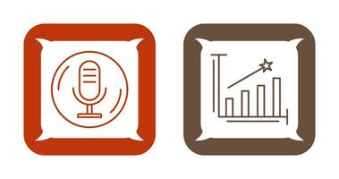 Microphone and Line Bars Icon vector