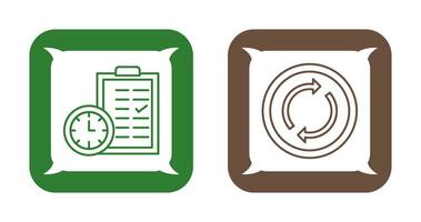 Time Planing and Loop Icon vector