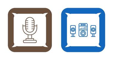 Microphone and Sound System Icon vector