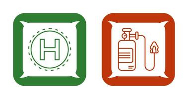 Helipad and Oxygen Icon vector