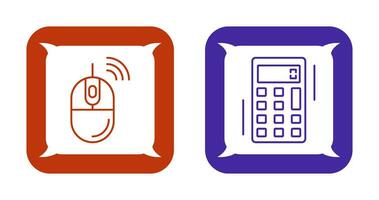 Calculator and Mouse Icon vector