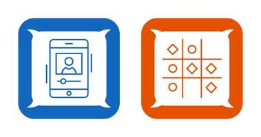 log and Tic Tac Toe Icon vector