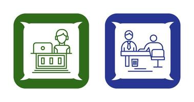Employee and Evaluating work Icon vector