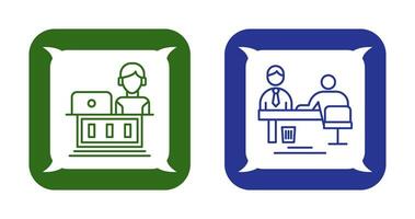 Employee and Evaluating work Icon vector