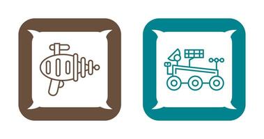 laser gun mars rover Icon vector