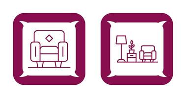 Armchair and Living Room Icon vector