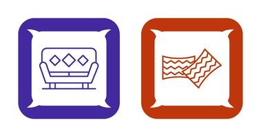 Sofa and Cushions Icon vector