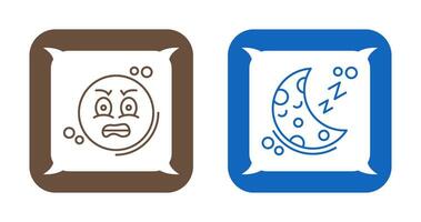 Angry and Sleeping Icon vector