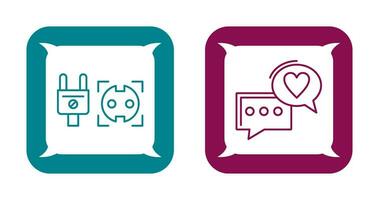 Socket and Chat Icon vector