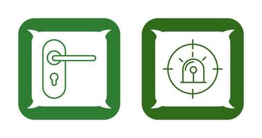 Alert and Door Lock Icon vector