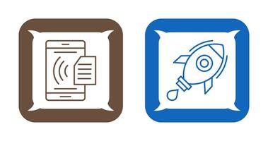 Smart Phone and Rocket Icon vector