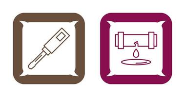 Screwdriver and Leak Icon vector