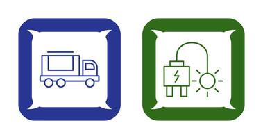 Cargo Truck and Plug Icon vector