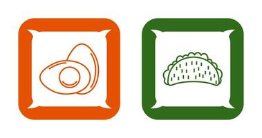 Egg and Tacos Icon vector