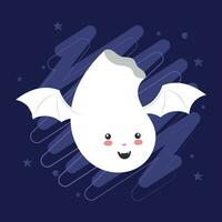 Isolated cute halloween ghost character Vector