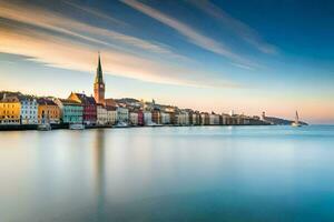 el ciudad de Copenhague, Dinamarca. generado por ai foto