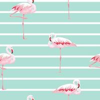 flamingo fabric pattern design vector