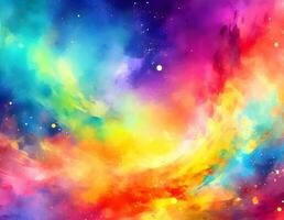 Colorful abstract universe background as generative ai photo