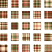 Christmas pattern seamless vector. Check plaid fabric texture effect. Set flat design template for holiday background, wrapping paper, gift cover. vector