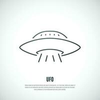 UFO icon in line style. vector