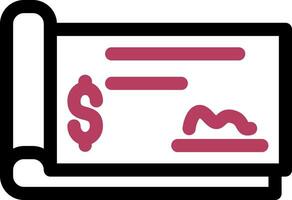 Cheque Creative Icon Design vector