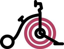 diseño de icono creativo de bicicleta de circo vector