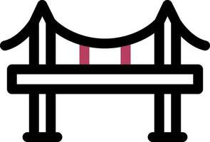 diseño de icono creativo de puente vector