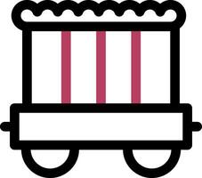 Circus Carriage Creative Icon Design vector