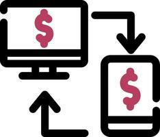 Online Transfer Creative Icon Design vector