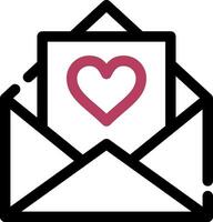 diseño de icono creativo de carta de amor vector