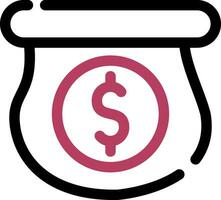 Money Bag Creative Icon Design vector