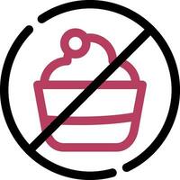 No Sweets Creative Icon Design vector