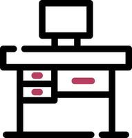 diseño de icono creativo de mesa de oficina vector