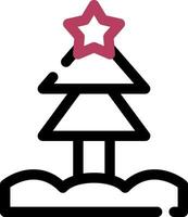 diseño creativo del icono del árbol de navidad vector