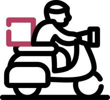 Delivery Bike Creative Icon Design vector