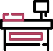 Bedside Table Creative Icon Design vector