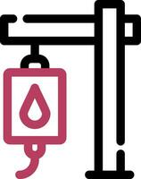 Blood Transfusion Creative Icon Design vector