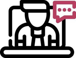 Online Interview Creative Icon Design vector