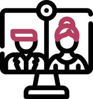 Online Interview Creative Icon Design vector