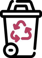 Recycling Bin Creative Icon Design vector