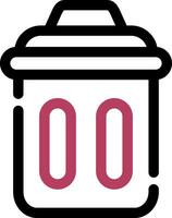 Trash Bin Creative Icon Design vector