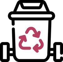 Trash Bin Creative Icon Design vector