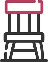 diseño de icono creativo de silla de madera vector