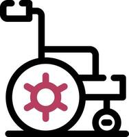 Wheelchair Creative Icon Design vector